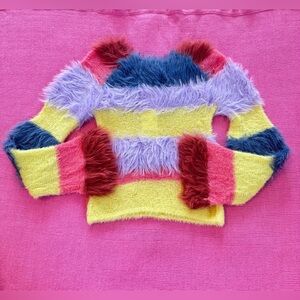 💗Urban Outfitters Kimchi Blue ✨Orange and Pink Crew Neck Sweater🌸